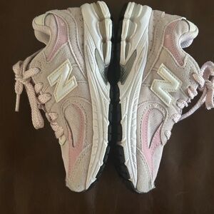 New Balance Kids' Pink and White Sneakers